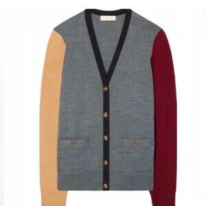 Tory Burch Colorblock M Cardigan Sweater, In Excellent preloved condition!